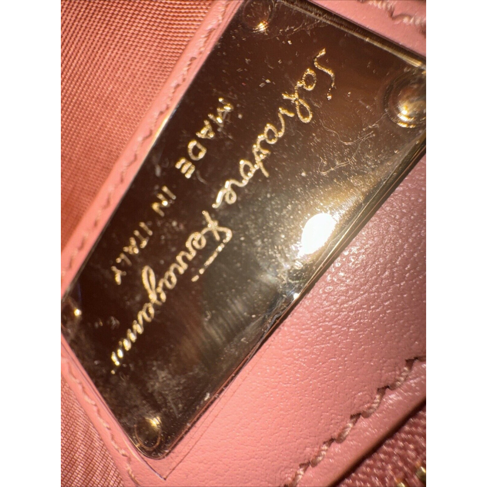 Auth Salvatore Ferragamo Handbag Shoulder Bag Pink Patent Leather - Picture 15 of 16
